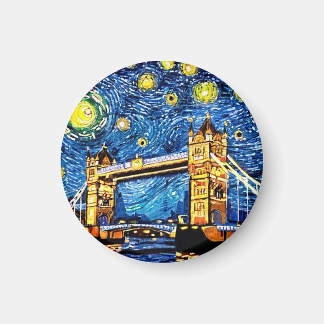 Starry Starry Night London England Magnet (Vorne)
