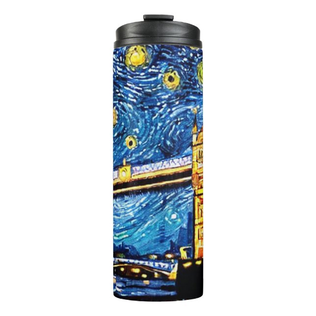 Starry Starry Night London England Thermosbecher (Vorderseite)