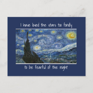 Starry Starry Night Love the Stars Zitat Postkarte
