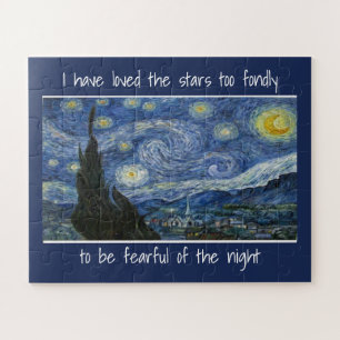 Starry Starry Night Love the Stars Zitat Puzzle
