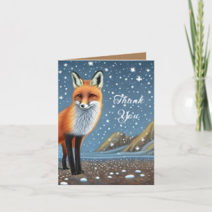 Starry Starry Night Storybook Fox Dankeskarte