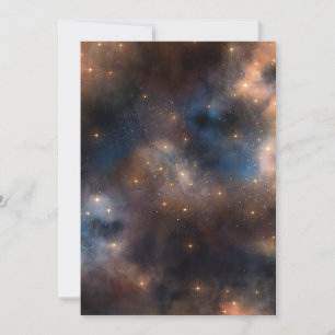Starry Stars Weltraum Galaxie Blaues Schwarzes Mus Einladung