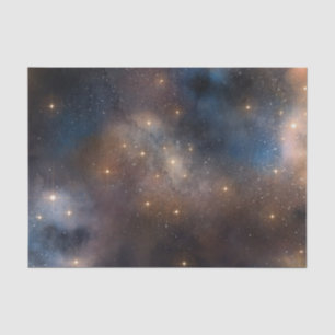Starry Stars Weltraum Galaxie Blaues Schwarzes Mus Seidenpapier