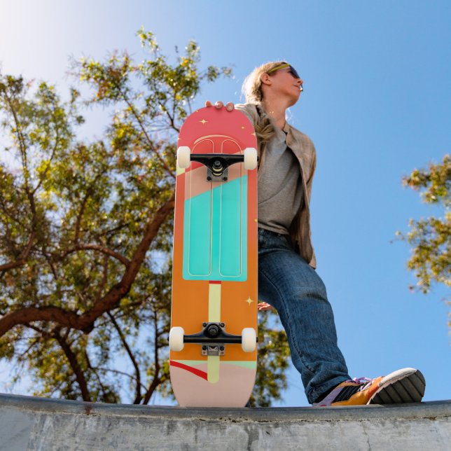 Starry Summer Palm Ice Oase Skateboard (Außenbereich 1)
