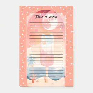Starry Summer Tropical Night Post-it Klebezettel