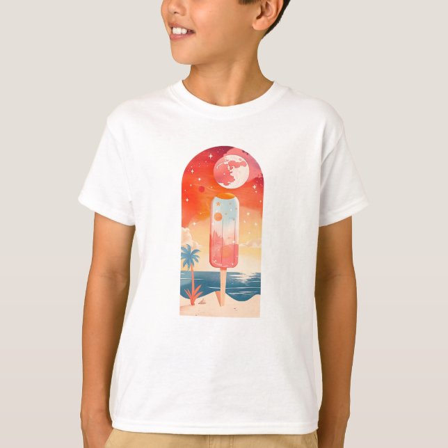 Starry Summer Tropical Night T-Shirt (Vorderseite)