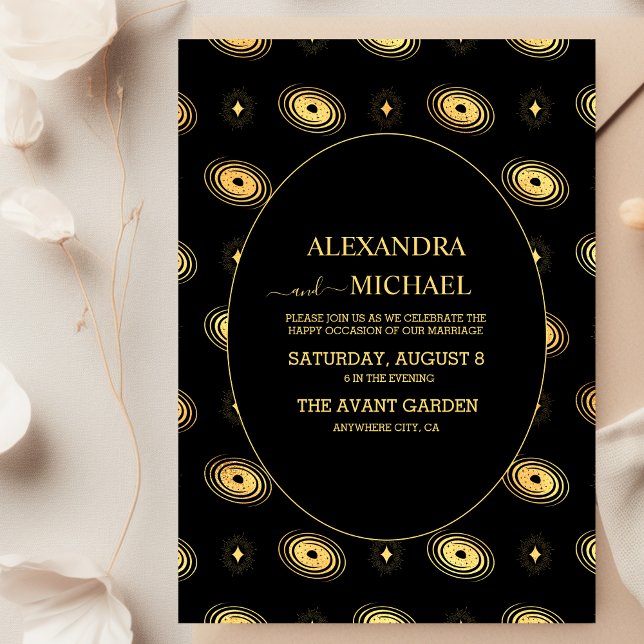 Starry Sun and Moon Tarot Card Hochzeit Einladung (Von Creator hochgeladen)