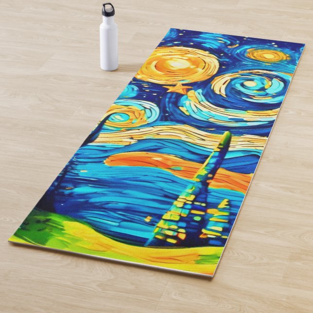 Starry Surrealismus Inspiriert Artwork Yogamatte (Beispiel)