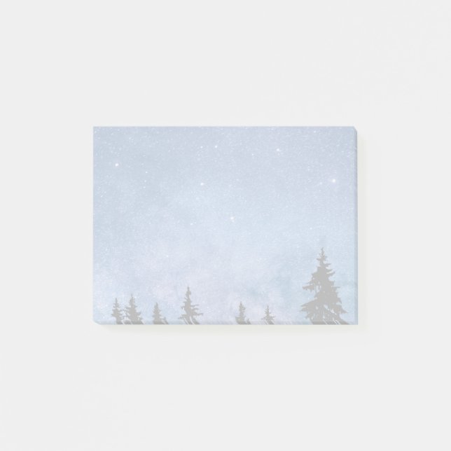 Starry Twinkling Stars in Brignt Night Sky Galaxy Post-it Klebezettel (Vorderseite)