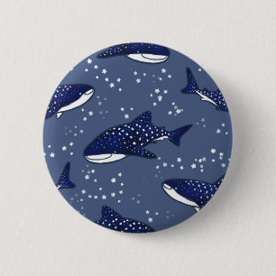 Starry Whale Shark (Dark) Button