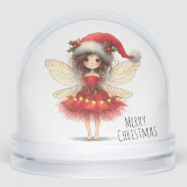 Starry Winged Fairy Holiday Card Schneekugeln