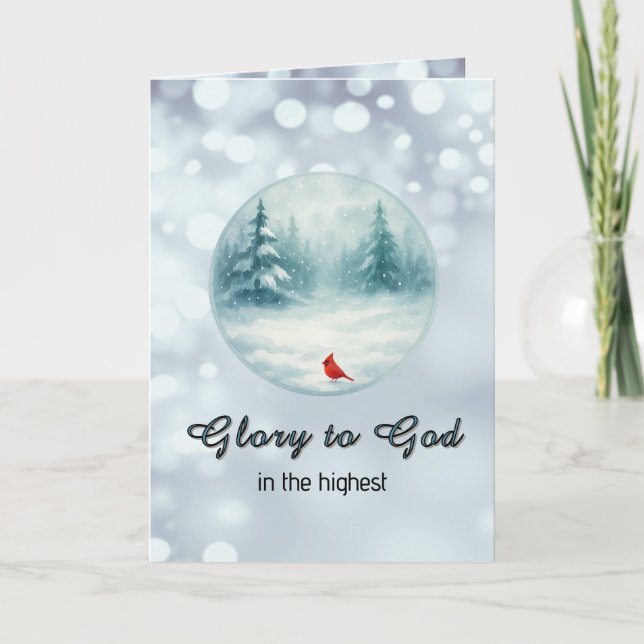 Starry Winter Night Weihnachtskarte Feiertagskarte (Vorderseite)