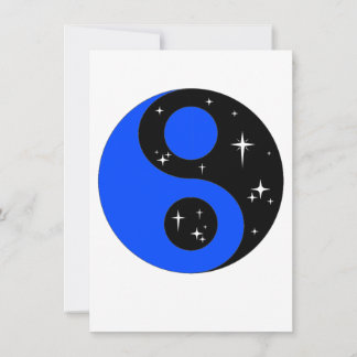 Starry Ying Yang Symbol , Grußkarte Feiertagskarte