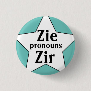 Starry Zir Pronouns Button