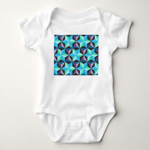 Stars Abstraktes geometrisches Patchwork Baby Strampler