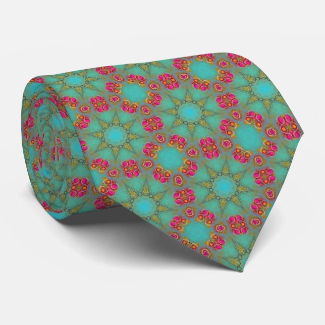 Stars And Berries Neck Tie Krawatte (Gerollt)