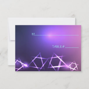 STARS and LIGHTS Bat Mitzvah Escort Card Einladung