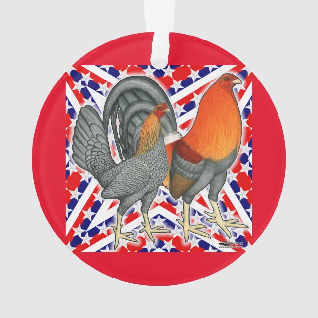 Stars and Stripes Gamefowl Ornament (Rückseite)