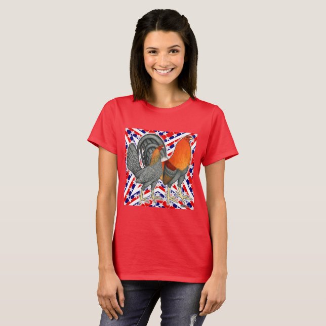 Stars and Stripes Gamefowl T-Shirt (Vorne ganz)