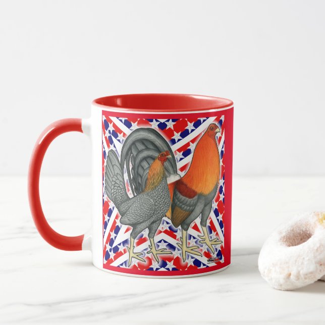 Stars and Stripes Gamefowl Tasse (Mit Donut)