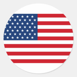 Stars and Stripes USA Runder Aufkleber