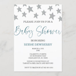Stars Baby Shower Einladung