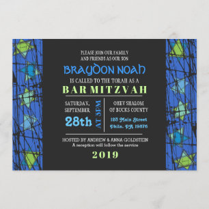 Stars Bar Bat Mitzvah Einladung