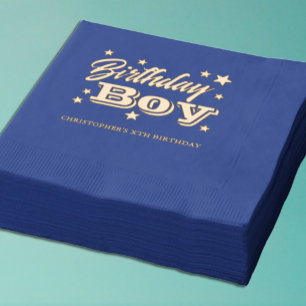 Stars Birthday Servietten Mit Folie