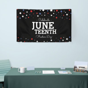 Stars Celebrate Juneteenth Blk Cluster Banner