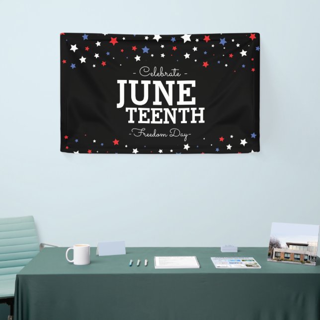 Stars Celebrate Juneteenth Blk Cluster Banner (Messeveranstaltung)