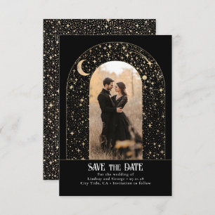 Stars Celestial Arch Black Save the Date Foto
