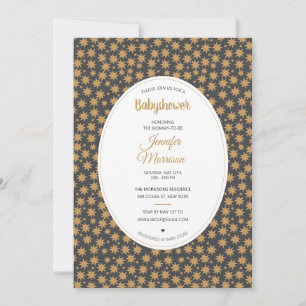 Stars Celestial Magical Boho Gold Baby Dusche Einladung