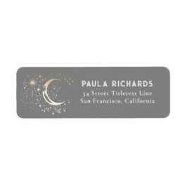 Stars Celestial Mystical Gray Night Sky