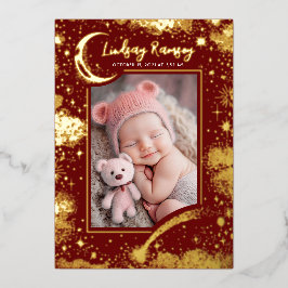 Stars Celestial Niedliche Rote Neugeborene Fotos G Folieneinladung