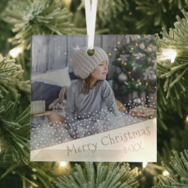 Stars Christmas Family Keepsake Foto Ornament Aus Glas