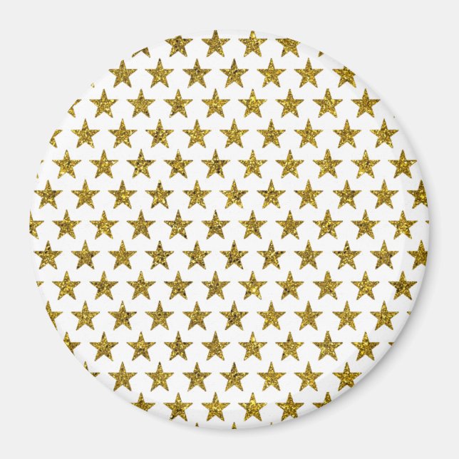 Stars des Gold Glitzer Magnet (Vorne)