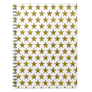 Stars des Gold Glitzer Notizblock