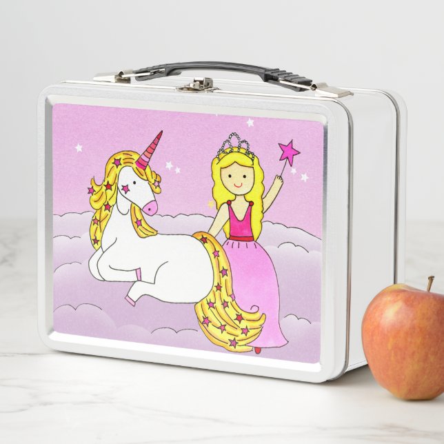 Stars & Diamantdruckerei & Einhornlunch Box Metall Brotdose (Beispiel)
