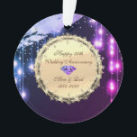 Stars Diamonds 50. Hochzeitstag Ornament<br><div class="desc">Elegante goldene Sterne Diamanten 50. Hochzeitstag Schmuck.</div>