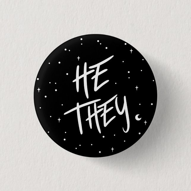 Stars Er/sie Pronouns Button (Vorderseite)