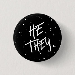 Stars Er/sie Pronouns Button