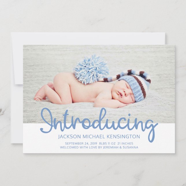 Stars Foto Birth Einführung Baby Ankündigung (Vorderseite)