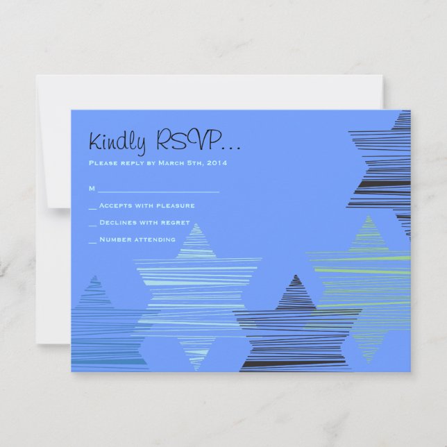 STARS FÜR DIE VERBINDUNG DER Bar Bat Mitzvah Empfa Einladung (Vorderseite)