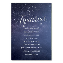 Stars Galaxy Hochzeitskarte Aquarius Tischnummer