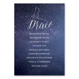 Stars Galaxy Hochzeitskartentabelle Draco Tischnummer