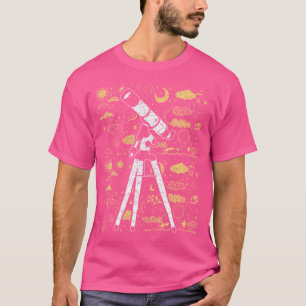 Stars Galaxy Telescope Universe Moon Planets Astro T-Shirt
