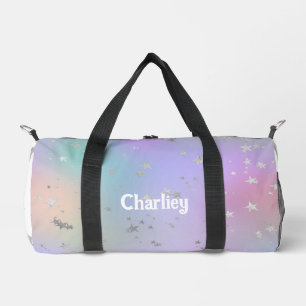 Stars gefärbte Krawatte Pastellverschluss lila far Duffle Bag