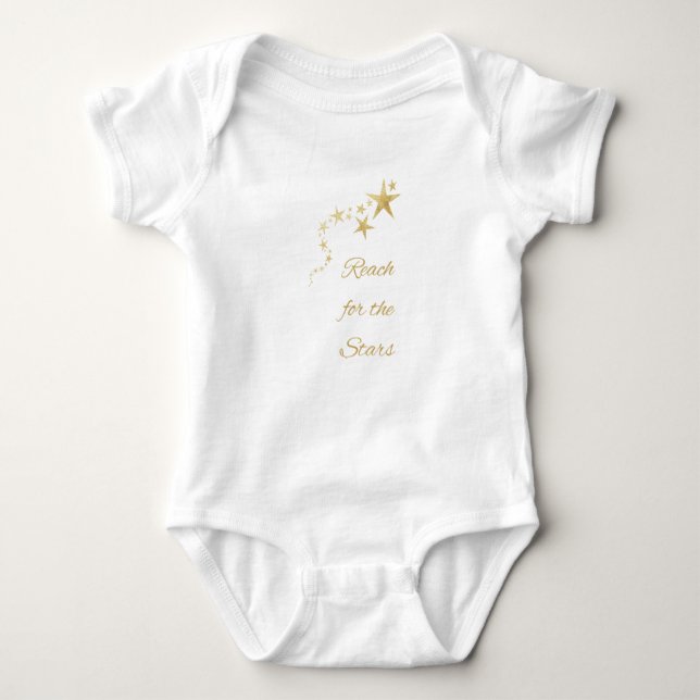 Stars, Goldene Gestaltung, Baby-Kinderzimmer Baby Strampler (Vorderseite)