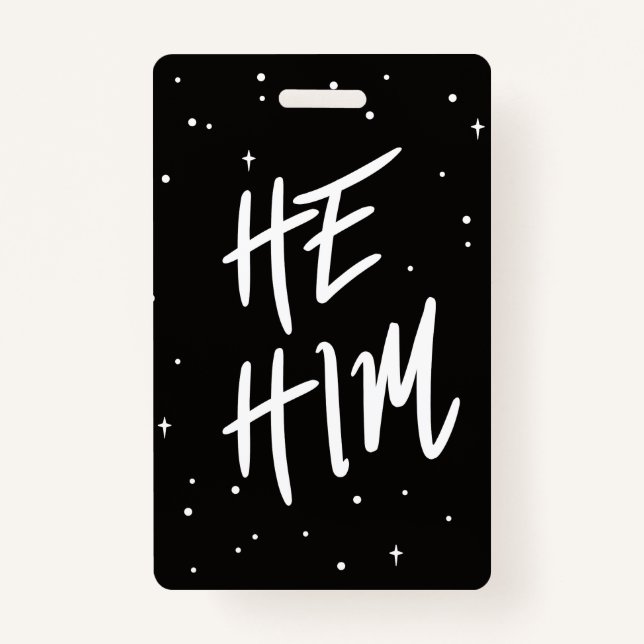 Stars He/Him Pronouns Ausweis (Vorderseite)