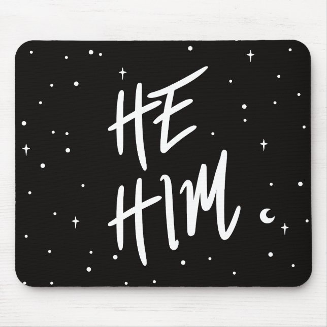 Stars He/Him Pronouns Mousepad (Vorne)